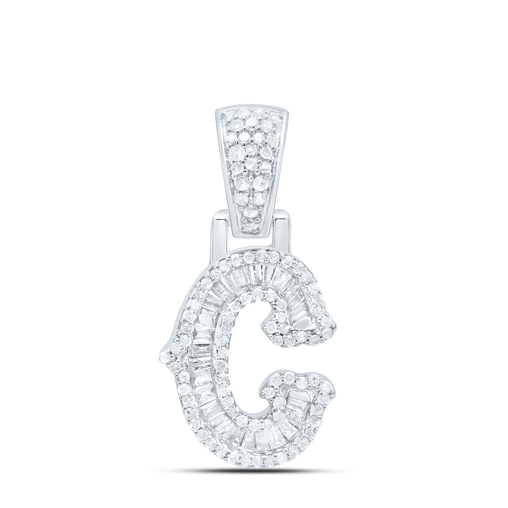 3/8CTW-NAT DIA P2P3 GIFT (15MM) INITIAL "C" PENDANT Daisy Joyeria