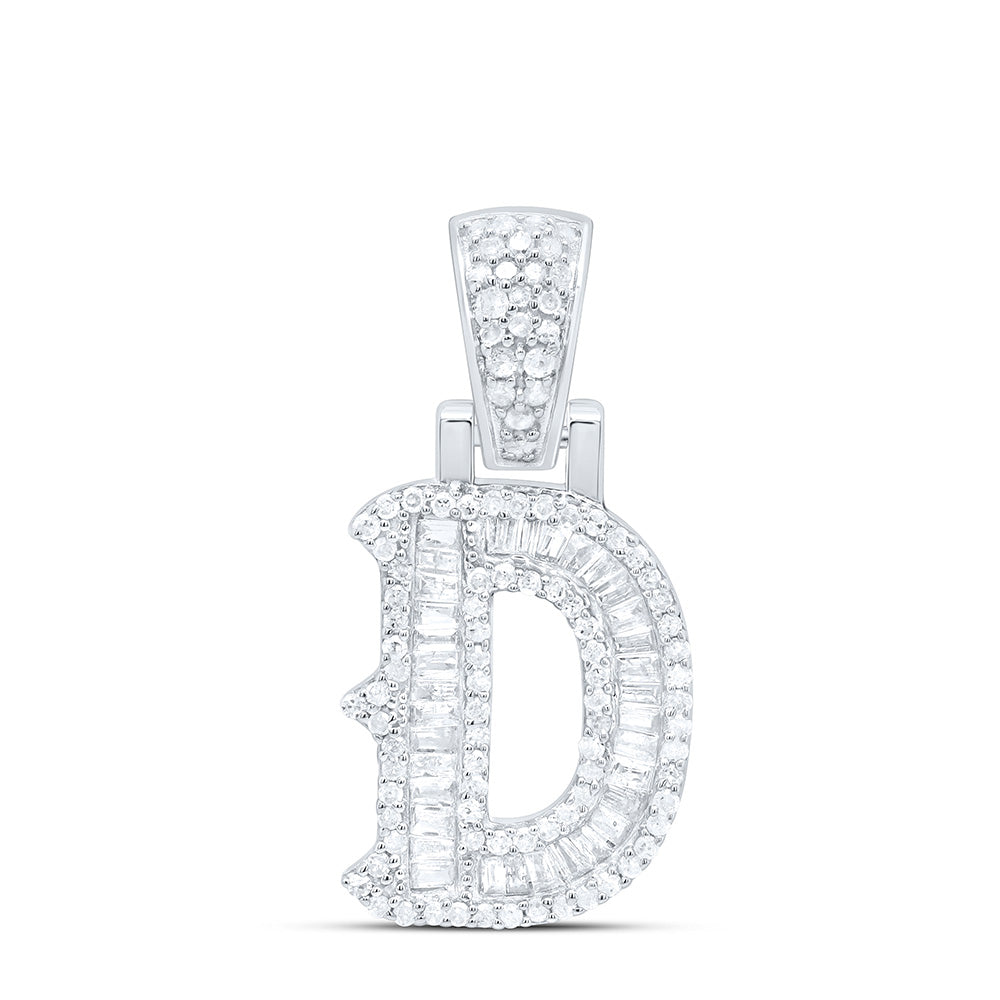 1/2CTW-NAT DIA P2P3 GIFT (15MM) INITIAL "D" PENDANT Daisy Joyeria