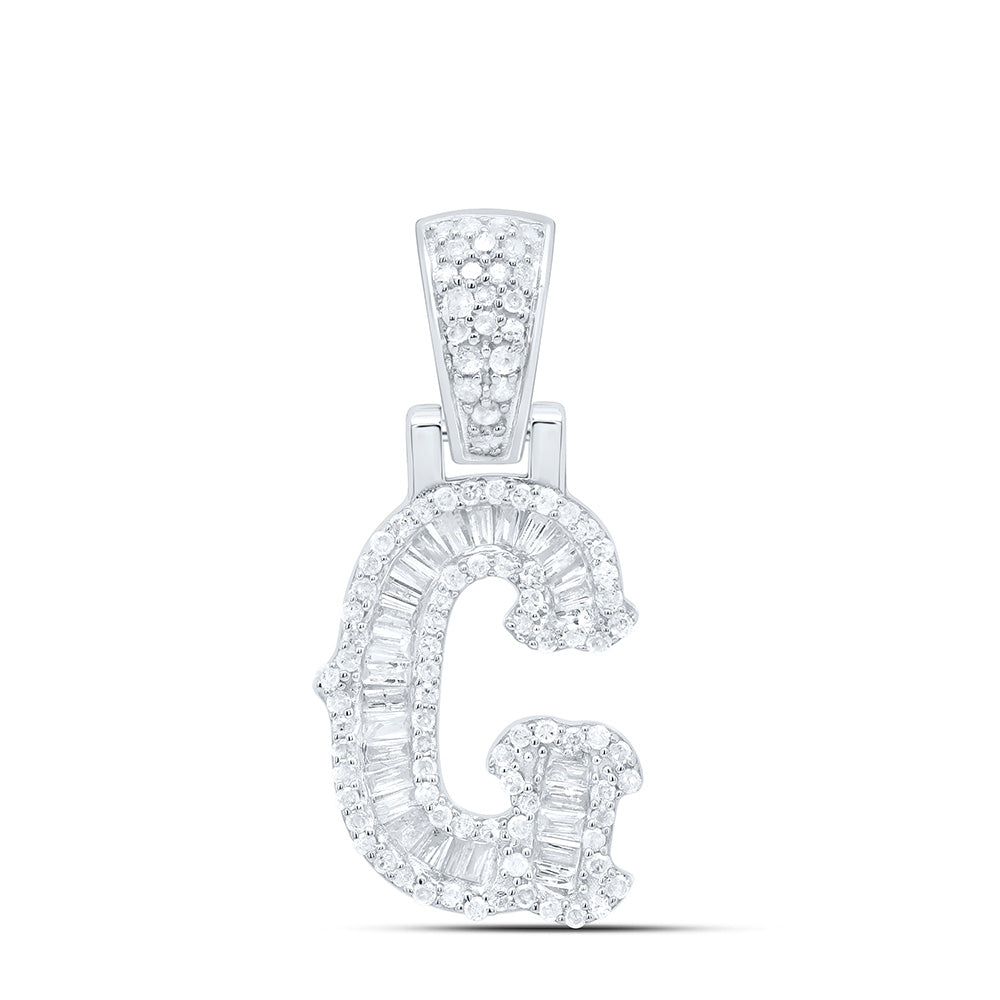 3/8CTW-NAT DIA P2P3 GIFT (15MM) INITIAL "G" PENDANT Daisy Joyeria