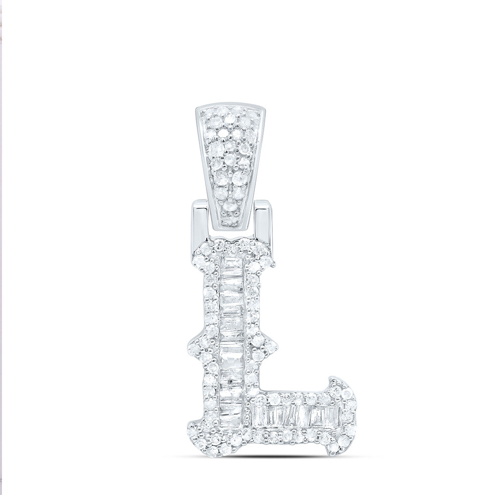 1/3CTW-NAT DIA P2P3 GIFT (15MM) INITIAL "L" PENDANT Daisy Joyeria