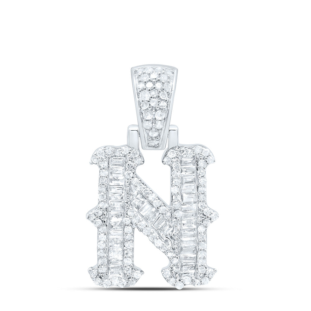 1/2CTW-NAT DIA P2P3 GIFT (15MM) INITIAL "N" PENDANT Daisy Joyeria