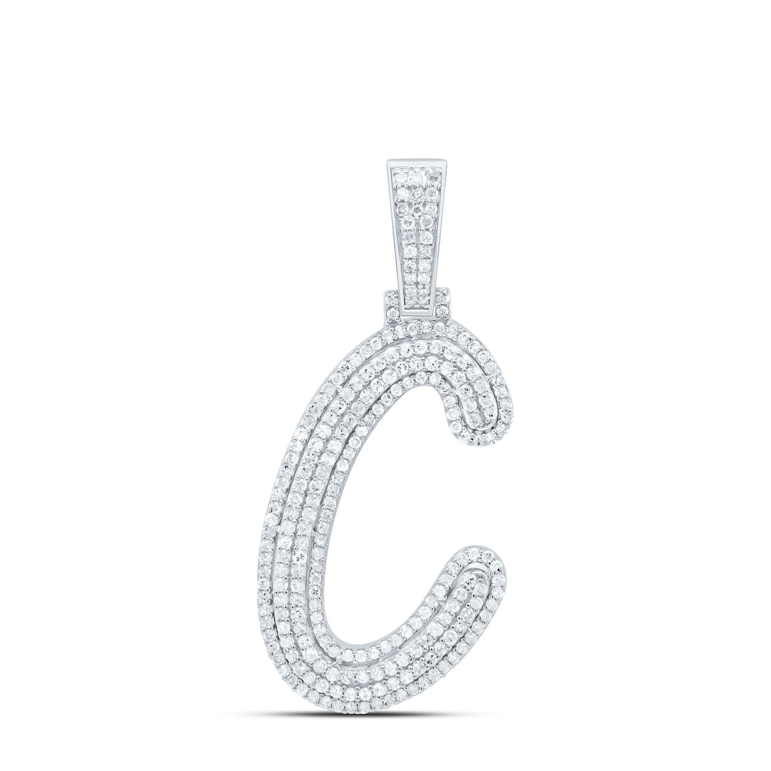 5/8CTW-NAT DIA P3 GIFT INITIAL "C" PENDANT Daisy Joyeria
