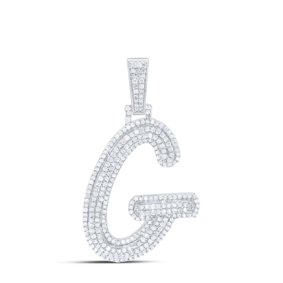 5/8CTW-NAT DIA P3 GIFT INITIAL "G" PENDANT Daisy Joyeria