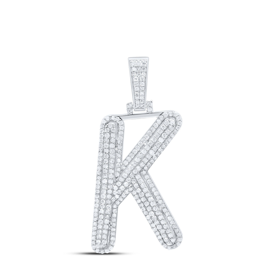 3/4CTW-NAT DIA P3 GIFT INITIAL "K" PENDANT Daisy Joyeria