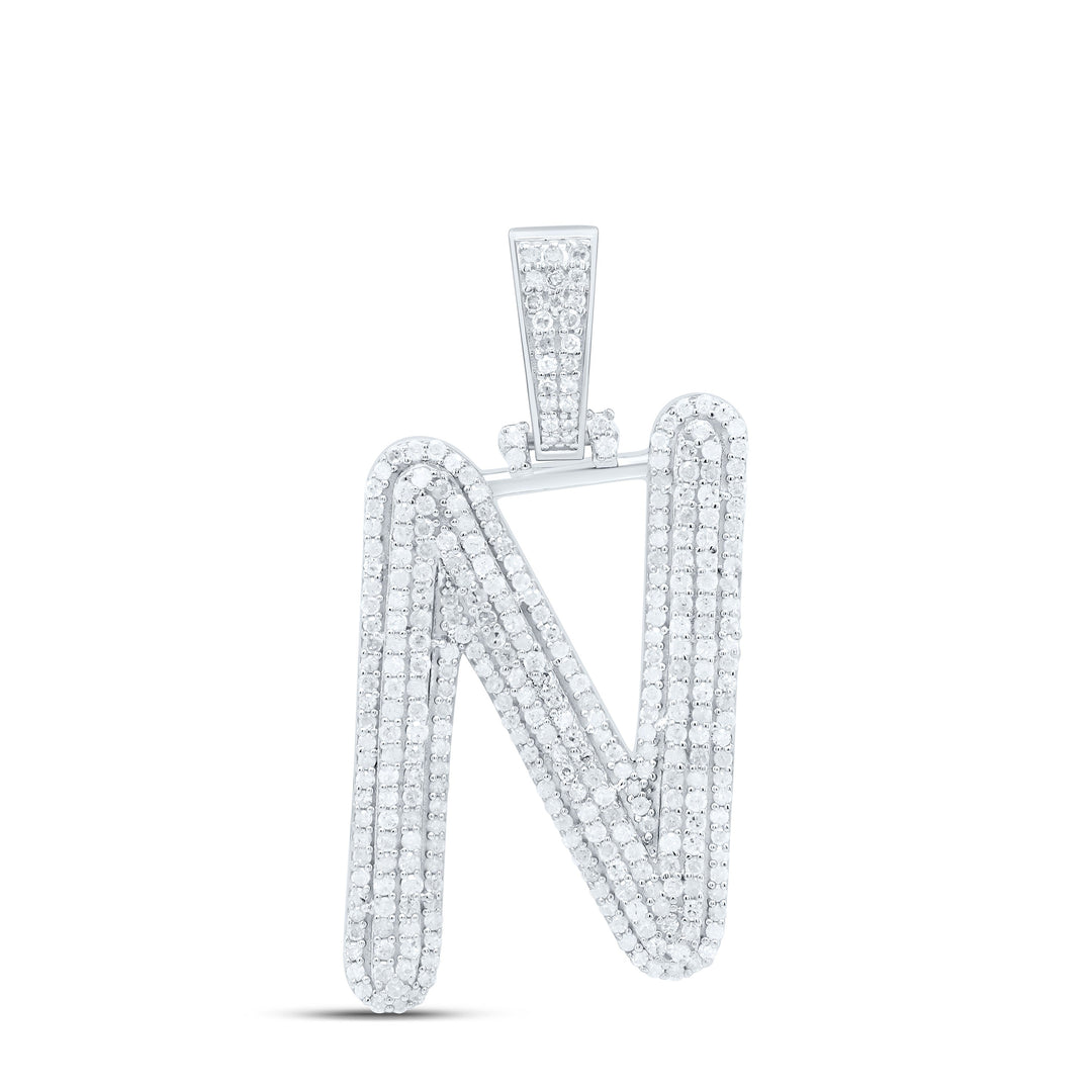 3/4CTW-NAT DIA P3 GIFT INITIAL "N" PENDANT Daisy Joyeria