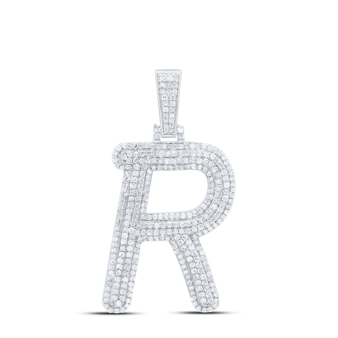 7/8CTW-NAT DIA P3 GIFT INITIAL "R" PENDANT Daisy Joyeria