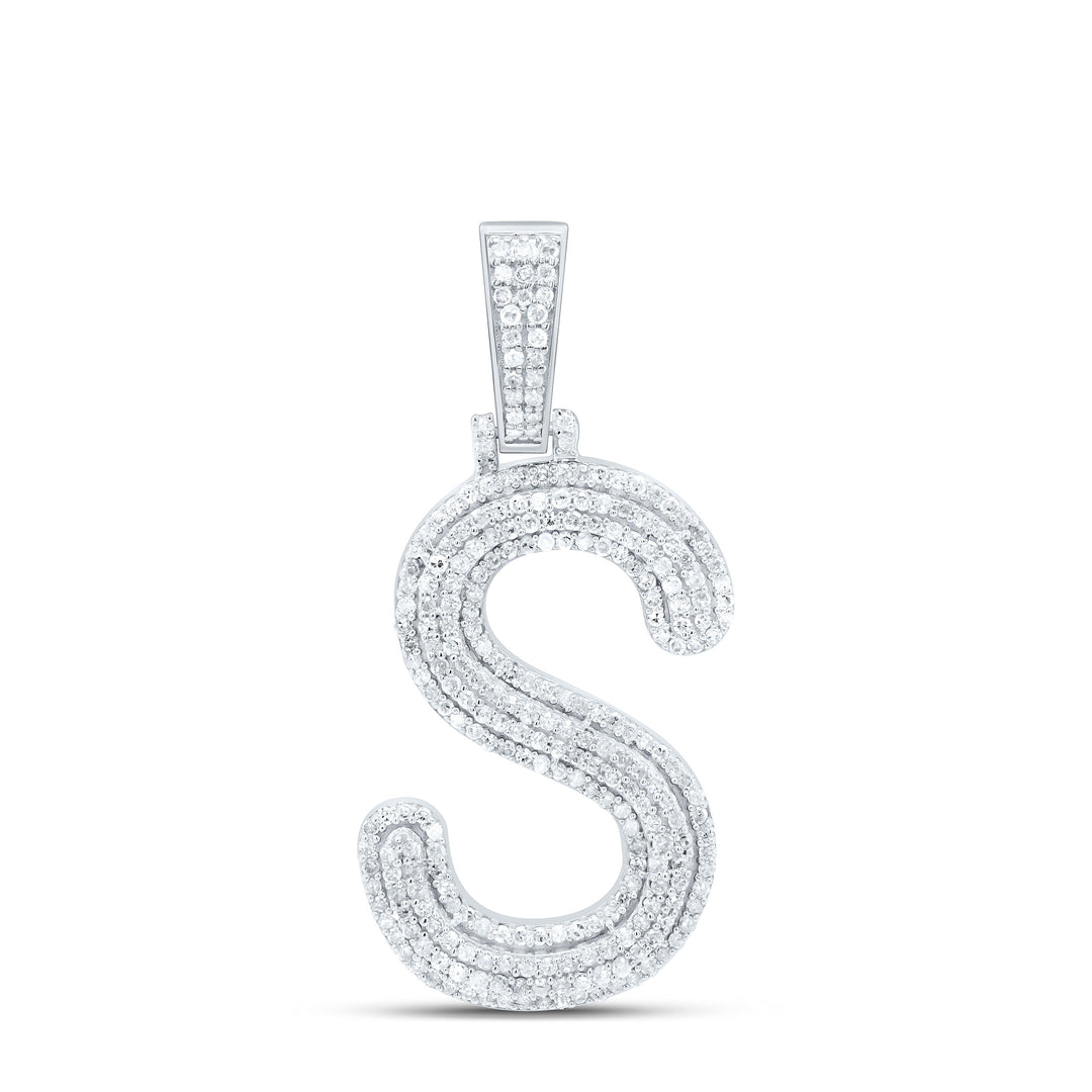 3/4CTW-NAT DIA P3 GIFT INITIAL "S" PENDANT Daisy Joyeria