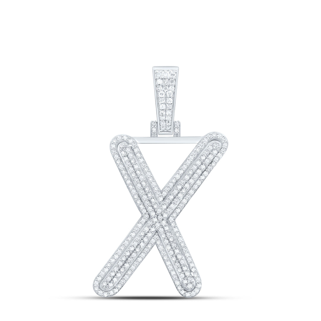 3/4CTW-NAT DIA P3 GIFT INITIAL "X" PENDANT Daisy Joyeria