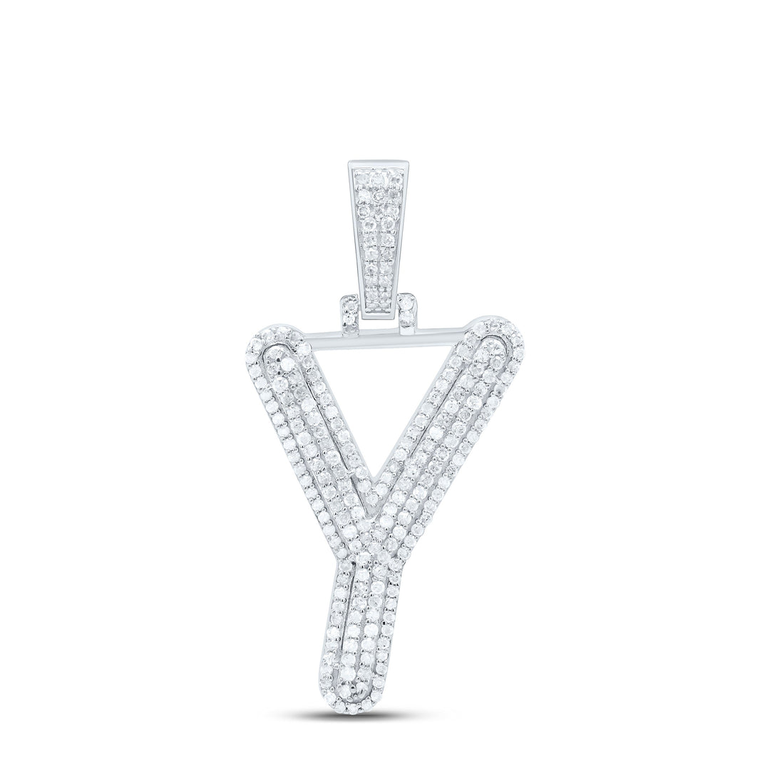 1/2CTW-NAT DIA P3 GIFT INITIAL "Y" PENDANT Daisy Joyeria