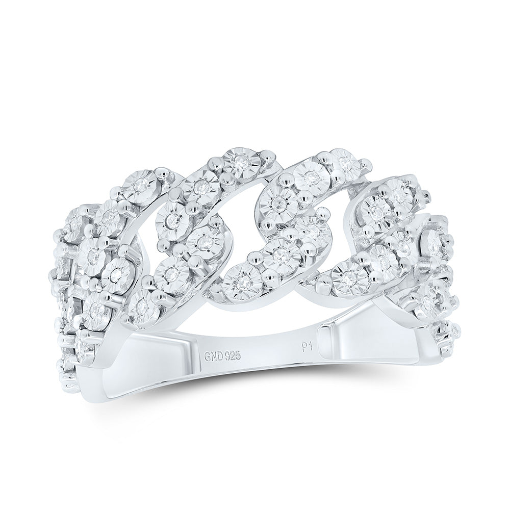 1/6CTW-NAT DIA P1 GIFT CUBAN FANUK MENS RING Daisy Joyeria