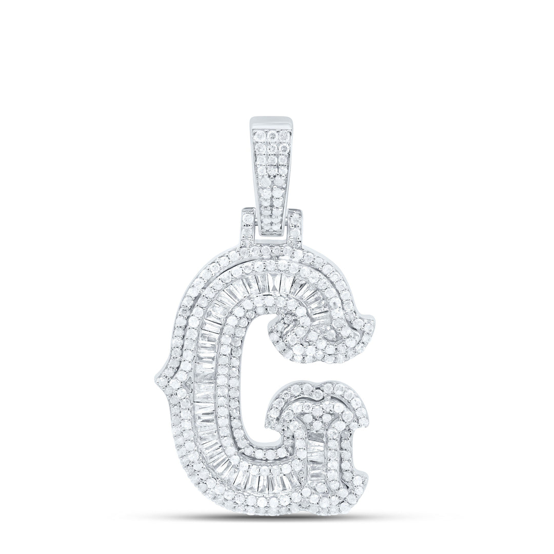 1CTW-NAT DIA P2P3 GIFT (25MM) INITIAL "G" PENDANT Daisy Joyeria