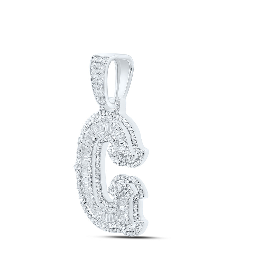 1CTW-NAT DIA P2P3 GIFT (25MM) INITIAL "G" PENDANT Daisy Joyeria