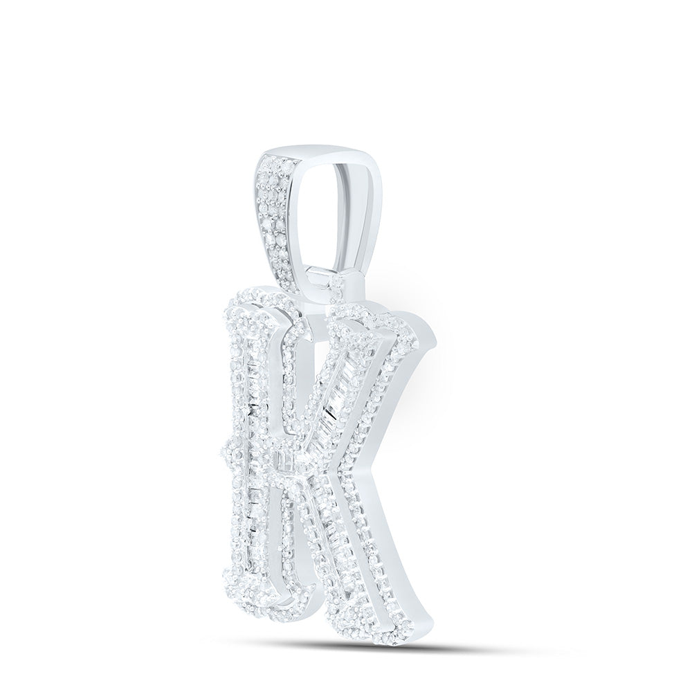 1CTW-NAT DIA P2P3 GIFT (25MM) INITIAL "K" PENDANT Daisy Joyeria
