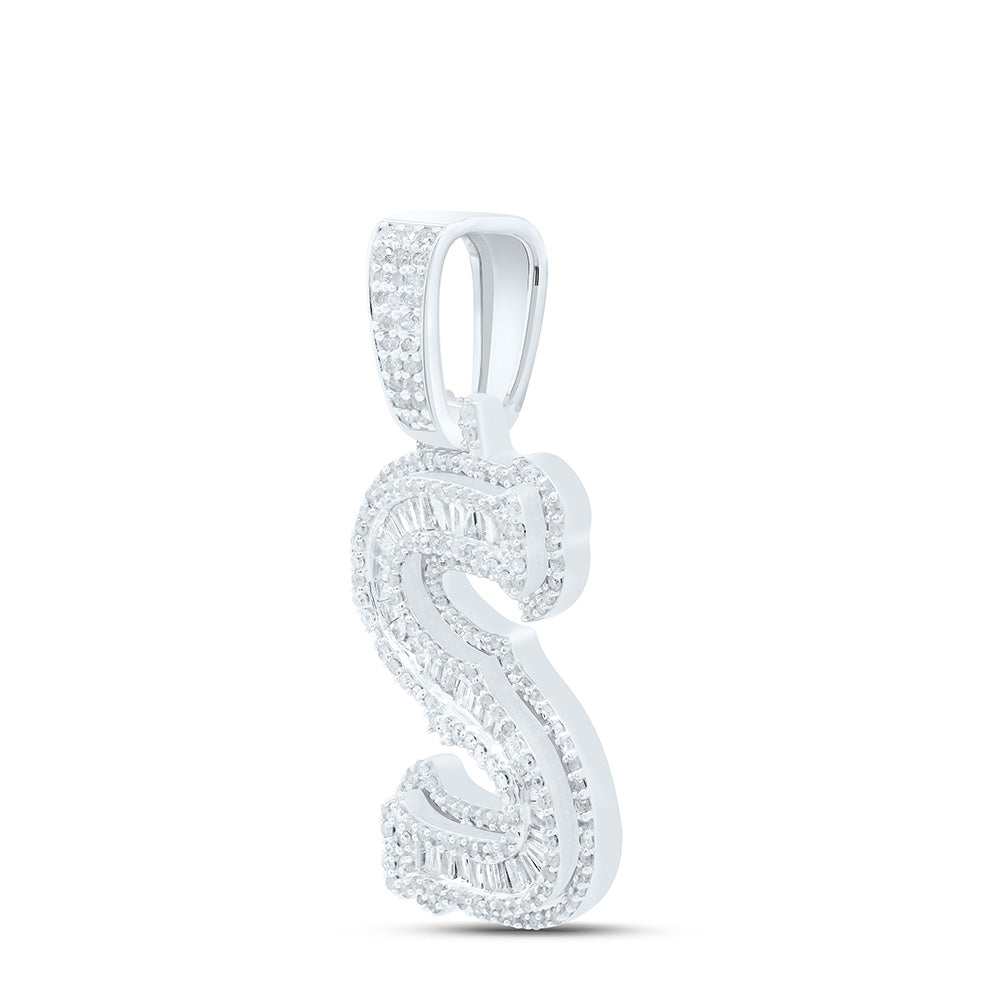 1 CTW-NAT DIA P2P3 GIFT (25MM) INITIAL "S" PENDANT Daisy Joyeria