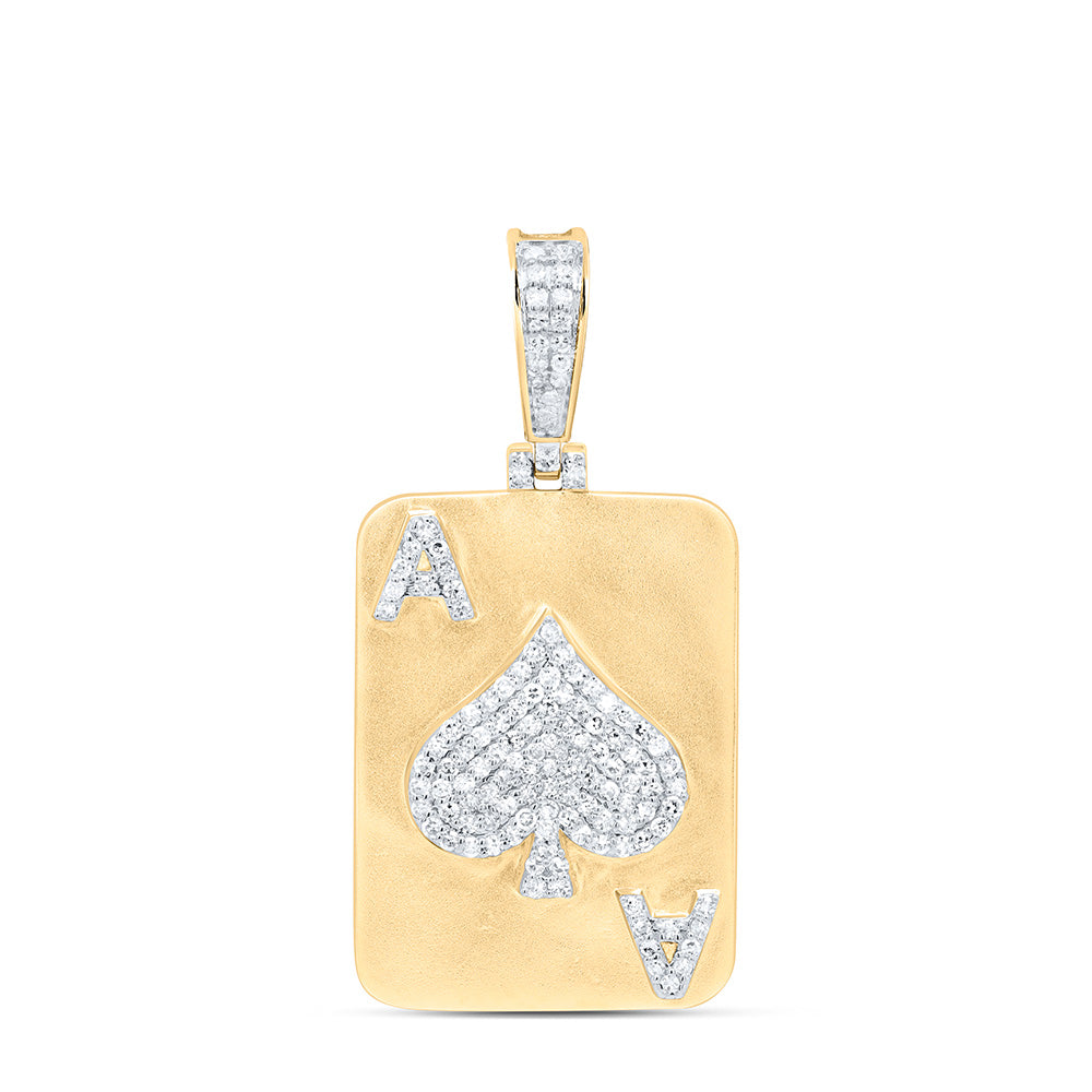 1/2CTW-NAT DIA NK "ACE" MENS CHARM Daisy Joyeria
