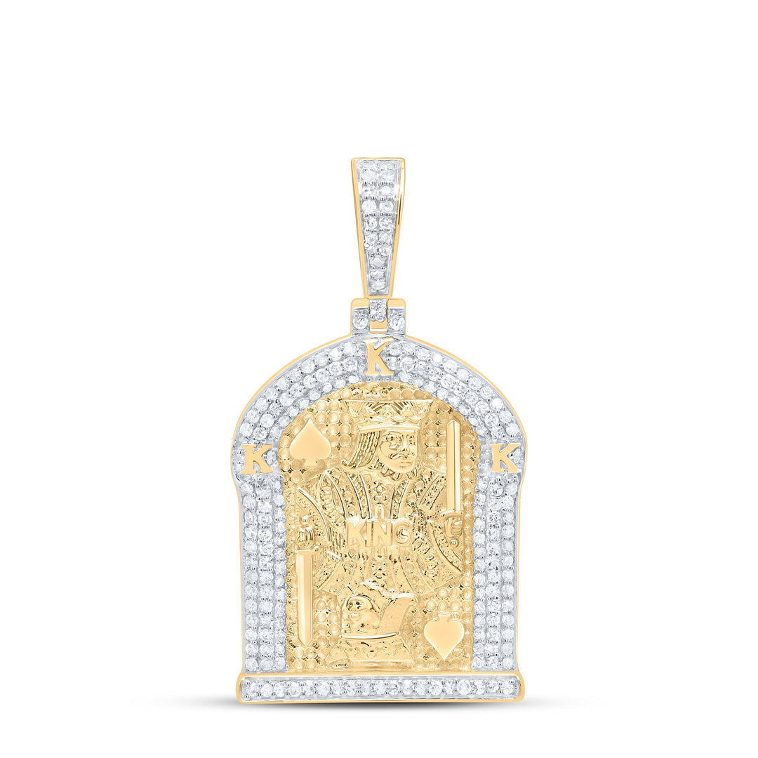 5/8CTW-NAT DIA NK "KING" MENS CHARM Daisy Joyeria