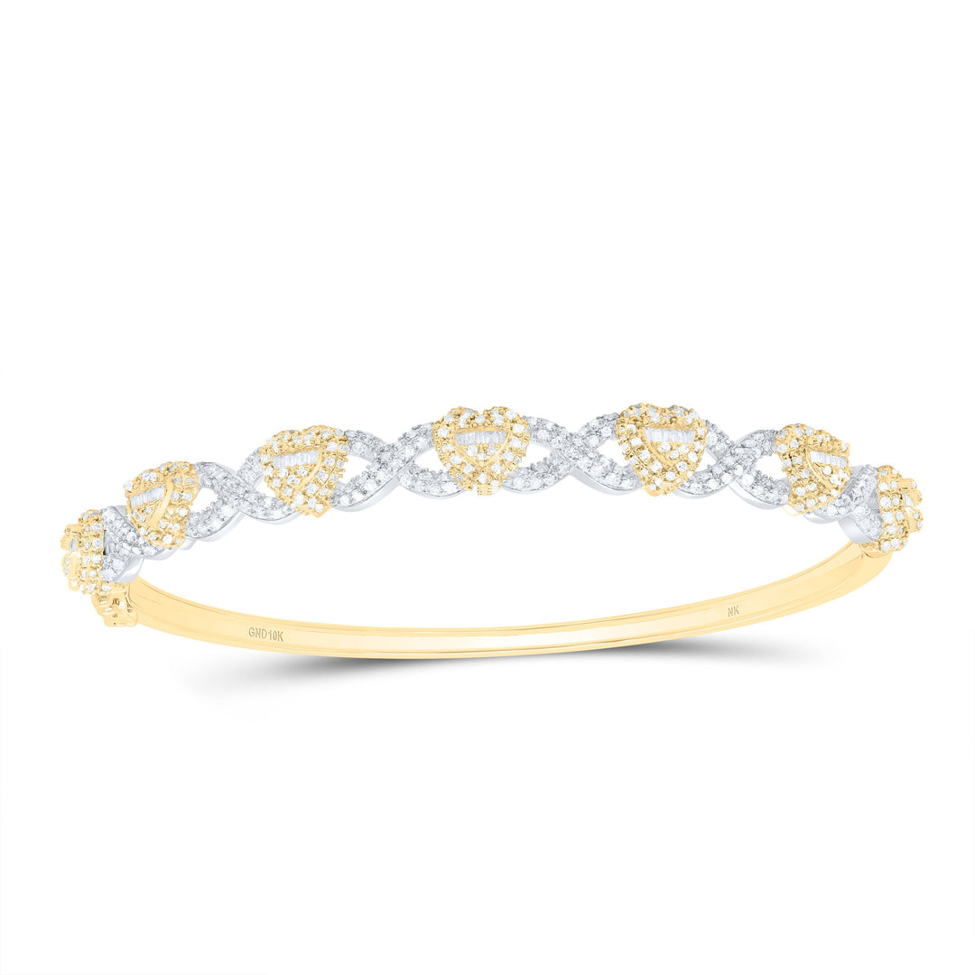 1 1/2CTW-NAT DIA NK FASHION INFINITY HEART BANGLE (65X55MM) Daisy Joyeria