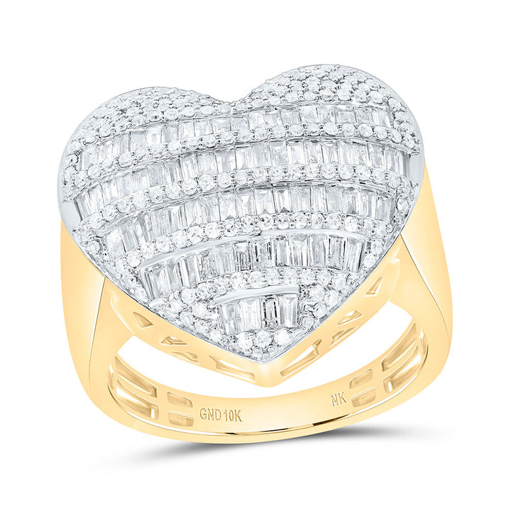 1CTW-NAT DIA NK FASHION HEART RING Daisy Joyeria