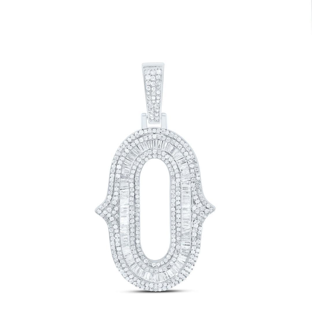 1 3/4CTW-NAT DIA P2P3 GIFT (35MM) INITIAL "O" PENDANT Daisy Joyeria