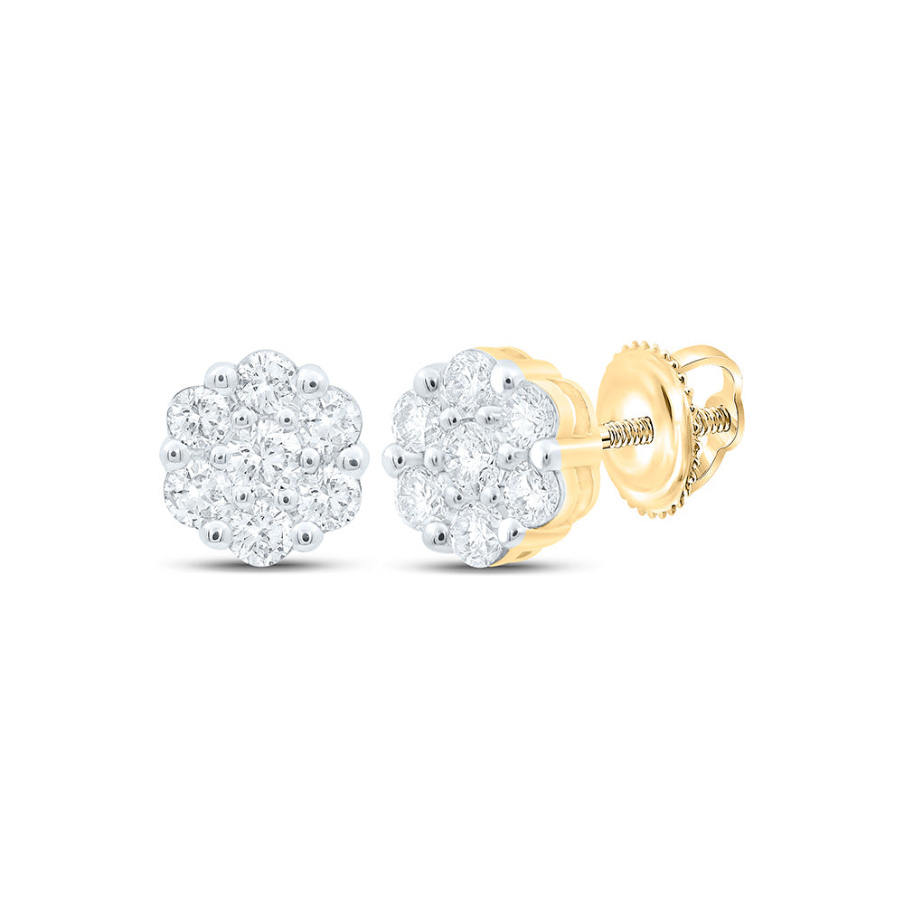 3/4CTW-NAT DIA P1N GIFT FLOWER EARRING Daisy Joyeria