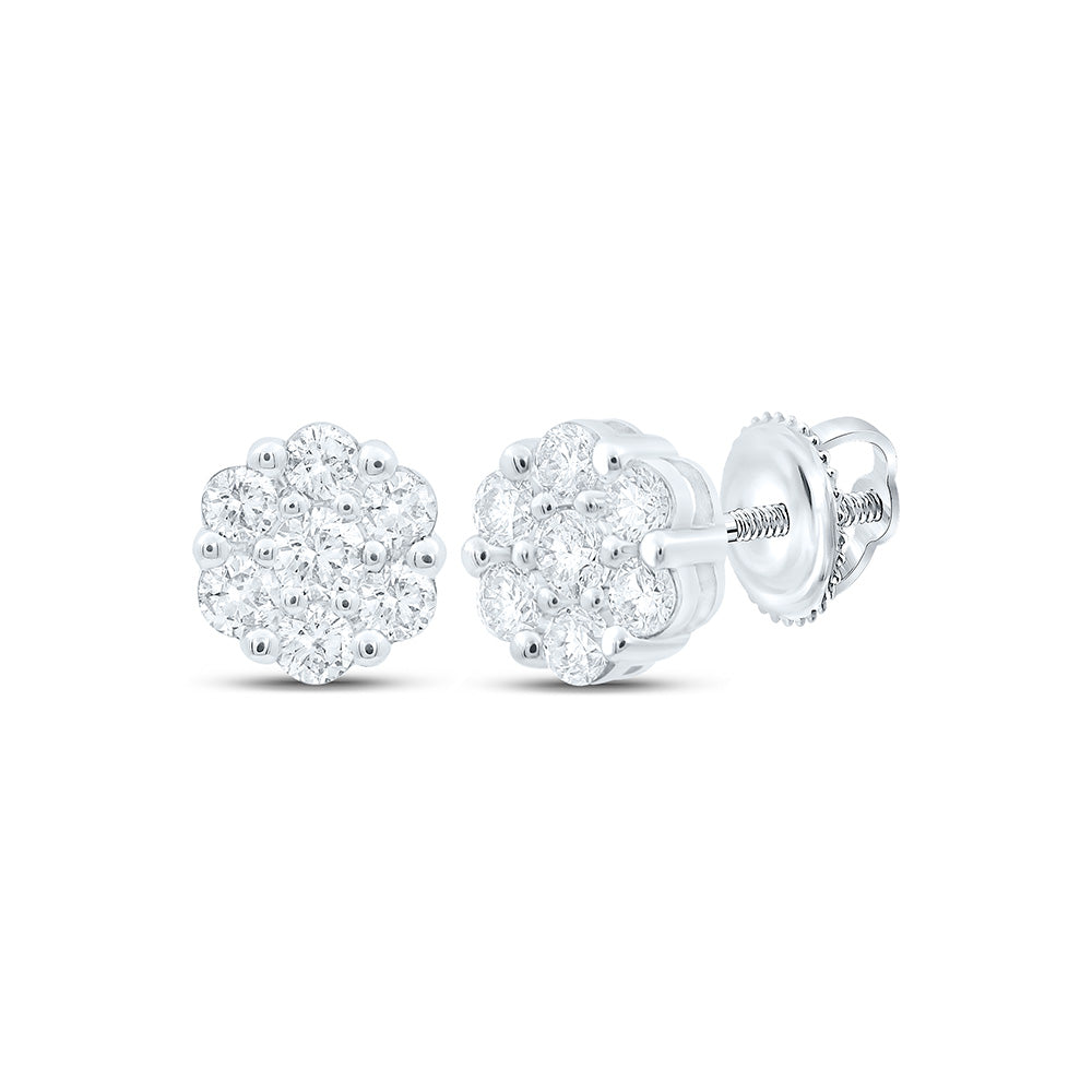 3/4CTW-NAT DIA P1N GIFT FLOWER EARRING Daisy Joyeria