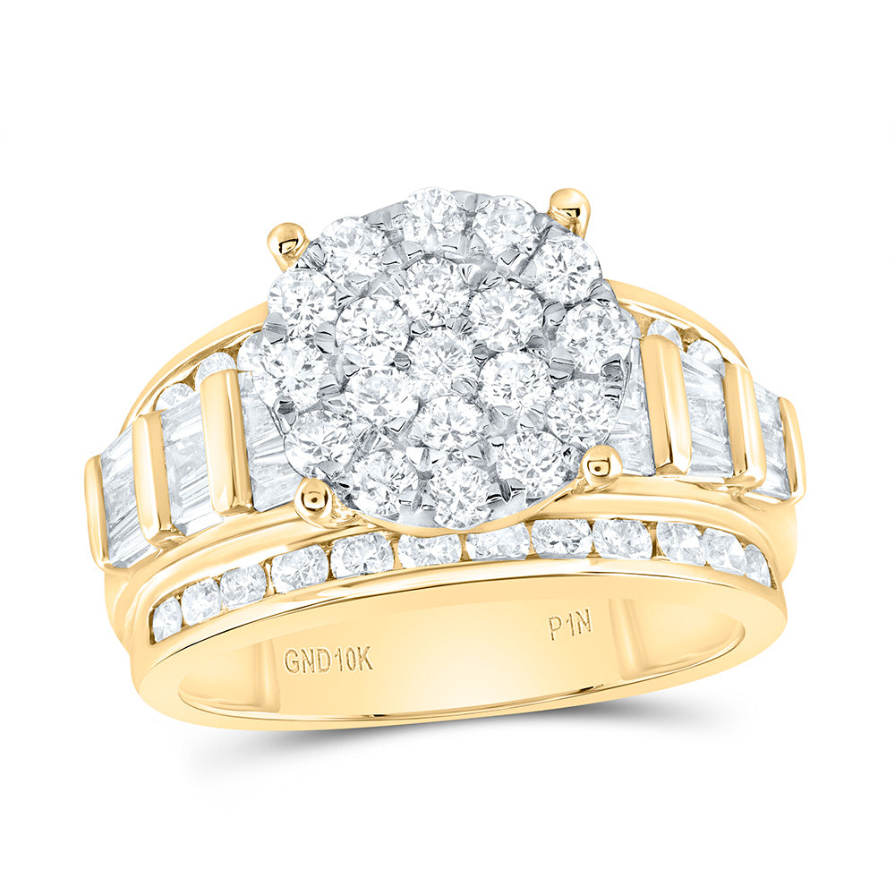 2CTW-NAT DIA P1N  ROUND HAND RING Daisy Joyeria