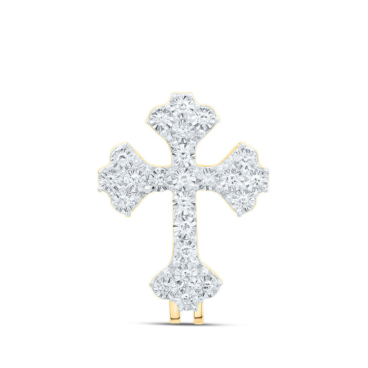 1/8CTW-NAT DIA NK CROSS BAIL Daisy Joyeria