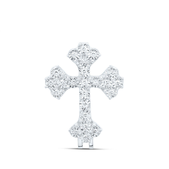 1/8CTW-NAT DIA NK CROSS BAIL Daisy Joyeria