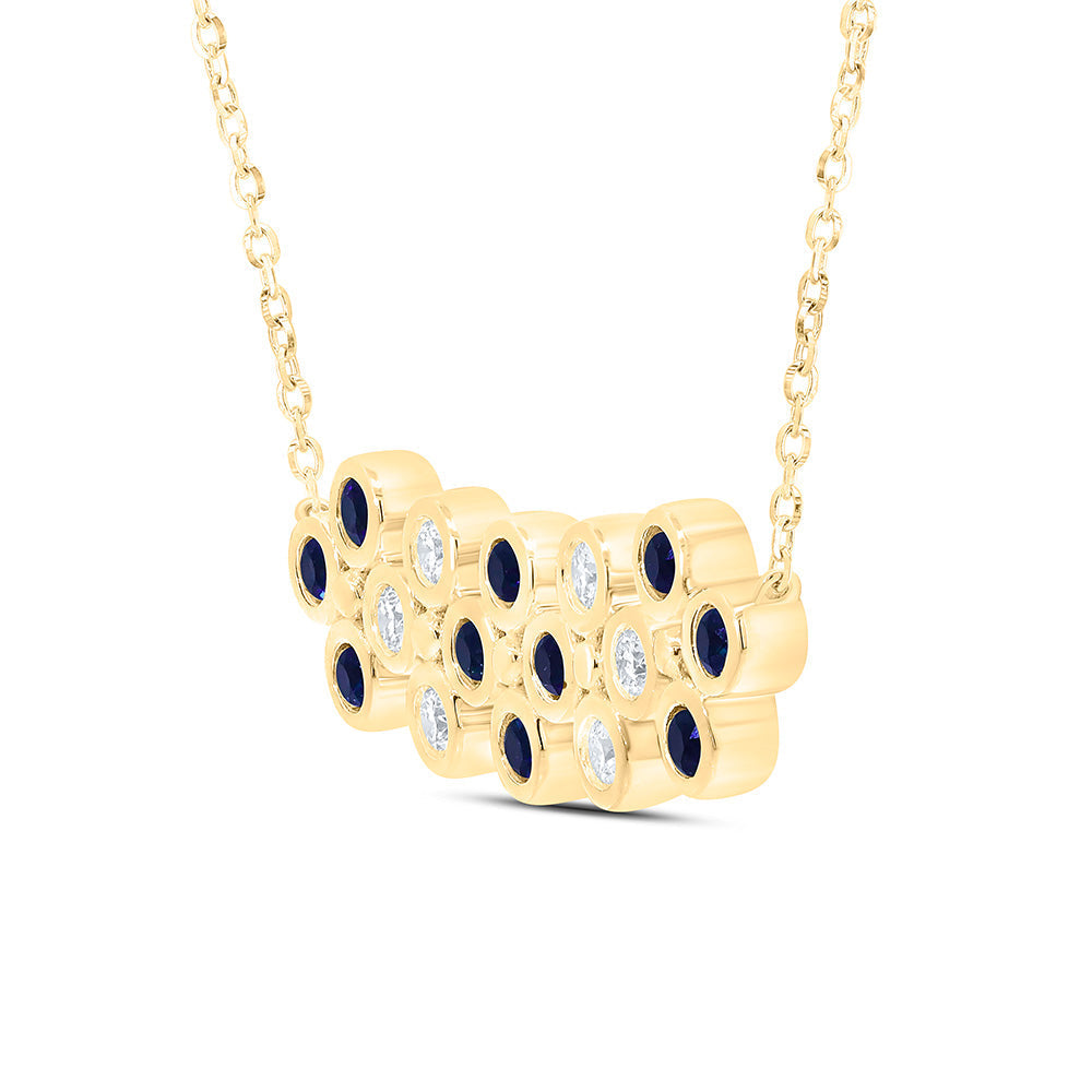 1/6CTW-NAT DIA ANA M 1/3CTW-RD-BS NAT GEM CLOVER NECKLACE (18 INCH) Daisy Joyeria