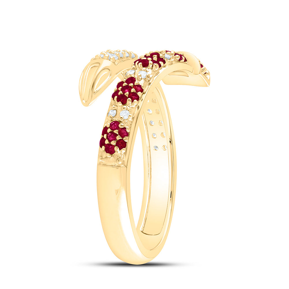 1/5CTW-NAT DIA ANA M 1/6CTW RD-RU NAT GEM  RING Daisy Joyeria