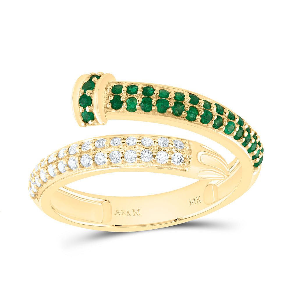 1/5CTW-NAT DIA ANA M 1/4CTW-RD-EM NAT GEM RING Daisy Joyeria