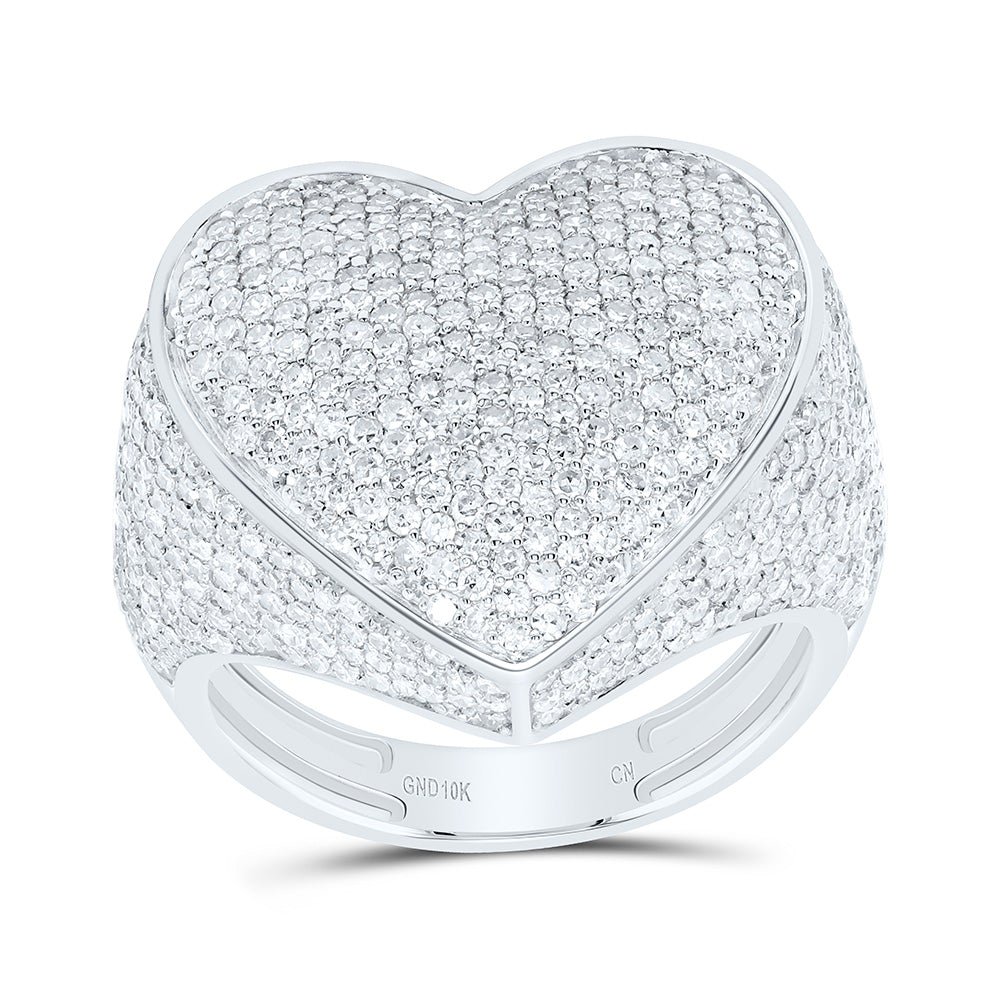 2 1/4CTW-NAT DIA CN FASHION HEART RING Daisy Joyeria