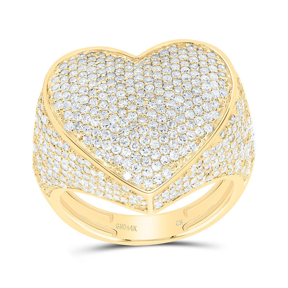 2 1/4CTW-NAT DIA CN FASHION HEART RING Daisy Joyeria