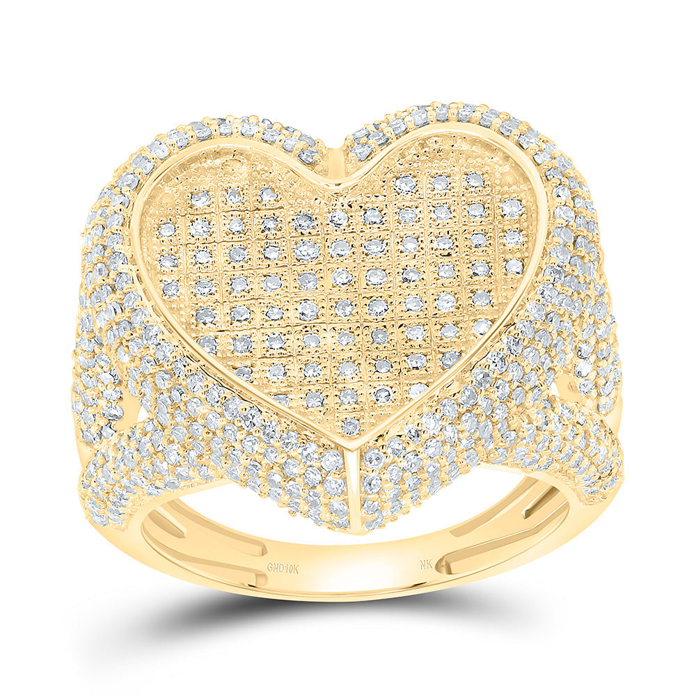 1 3/4CTW-NAT DIA NK FASHION HEART RING Daisy Joyeria