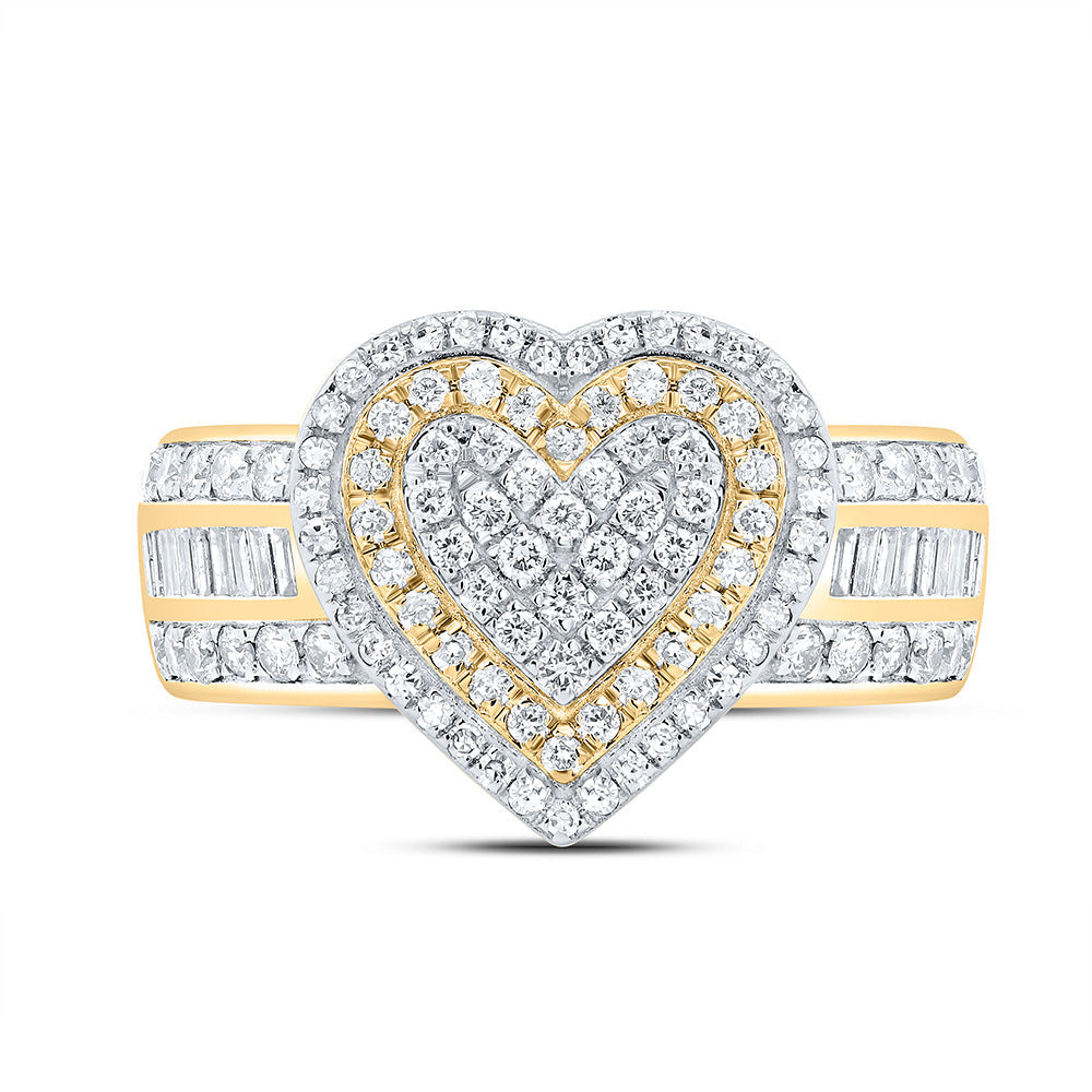 1 CTW-NAT DIA NK FASHION HEART RING Daisy Joyeria