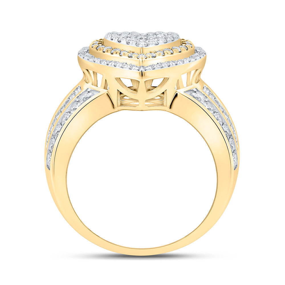1 CTW-NAT DIA NK FASHION HEART RING Daisy Joyeria