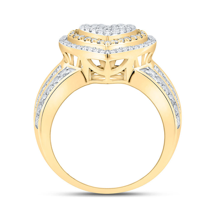 1 CTW-NAT DIA NK FASHION HEART RING Daisy Joyeria