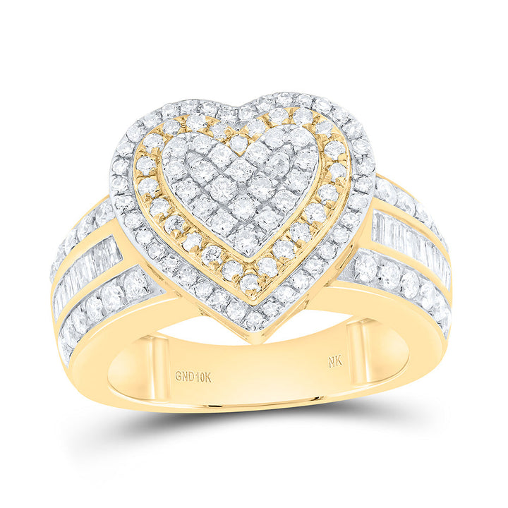 1 CTW-NAT DIA NK FASHION HEART RING Daisy Joyeria