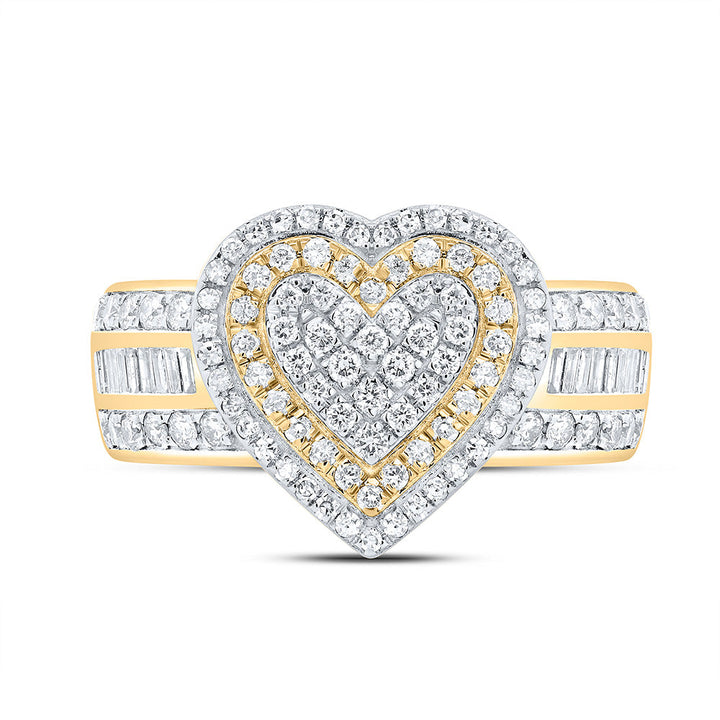 1 CTW-NAT DIA NK FASHION HEART RING Daisy Joyeria