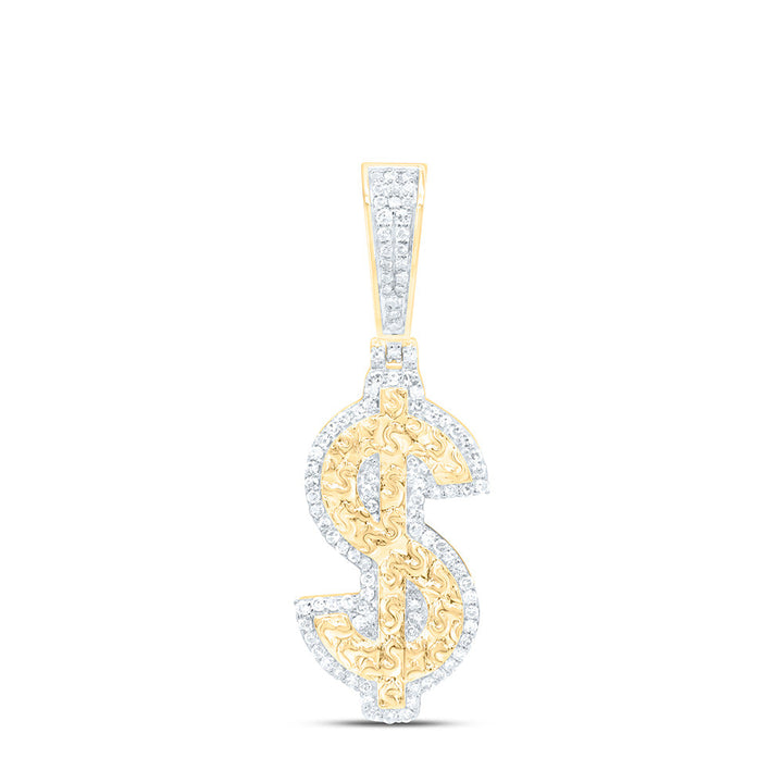 3/8CTW-NAT DIA NK DOLLAR MENS CHARM Daisy Joyeria