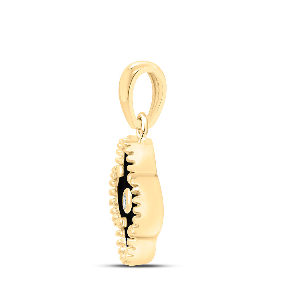 0.012CTW-NAT DIA NK GIFT CLOVER PENDANT Daisy Joyeria