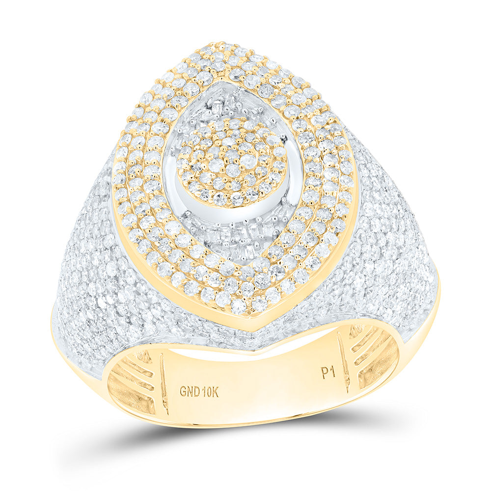 2 5/8CTW-NAT DIA P1 MARQUISE MENS RING Daisy Joyeria