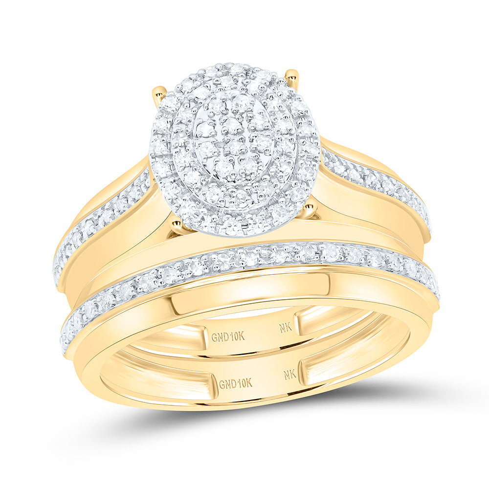 1/2CTW-NAT DIA NK FASHION OVAL TRIO SET Daisy Joyeria