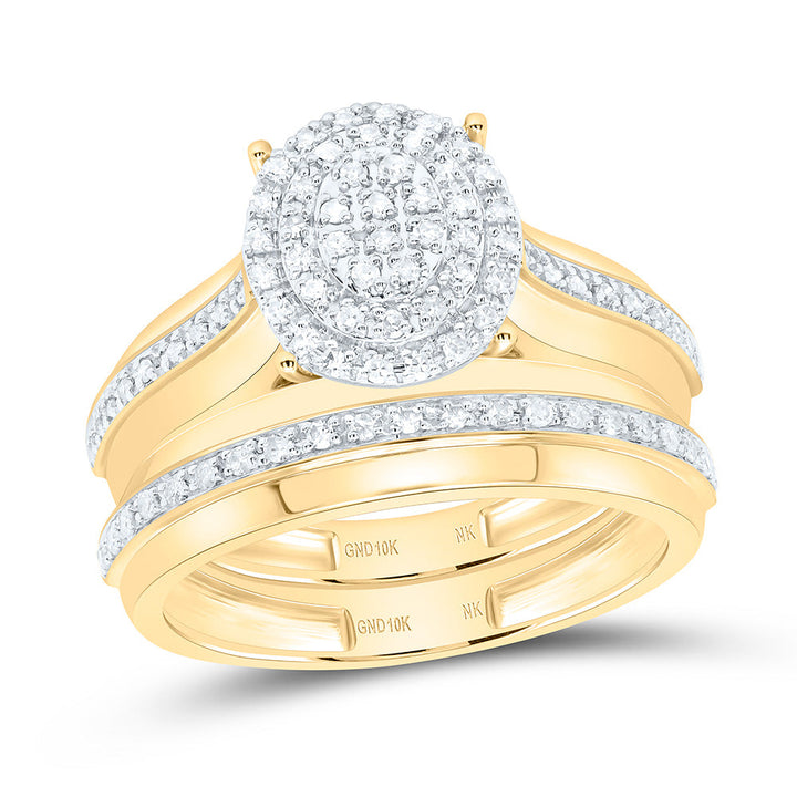 1/2CTW-NAT DIA NK FASHION OVAL TRIO SET Daisy Joyeria