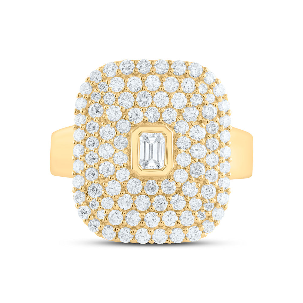 1 5/8CTW-NAT DIA ANA M 1/5CTW-CEM FASHION CUSHION RING Daisy Joyeria