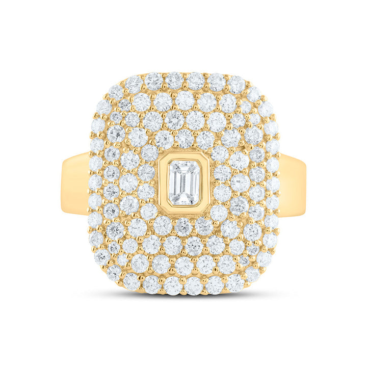 1 5/8CTW-NAT DIA ANA M 1/5CTW-CEM FASHION CUSHION RING Daisy Joyeria