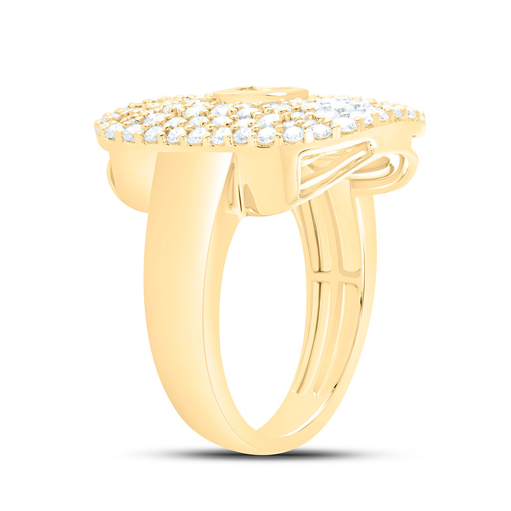 1 5/8CTW-NAT DIA ANA M 1/5CTW-CEM FASHION CUSHION RING Daisy Joyeria