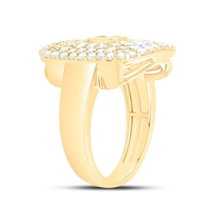 1 5/8CTW-NAT DIA ANA M 1/5CTW-CEM FASHION CUSHION RING Daisy Joyeria