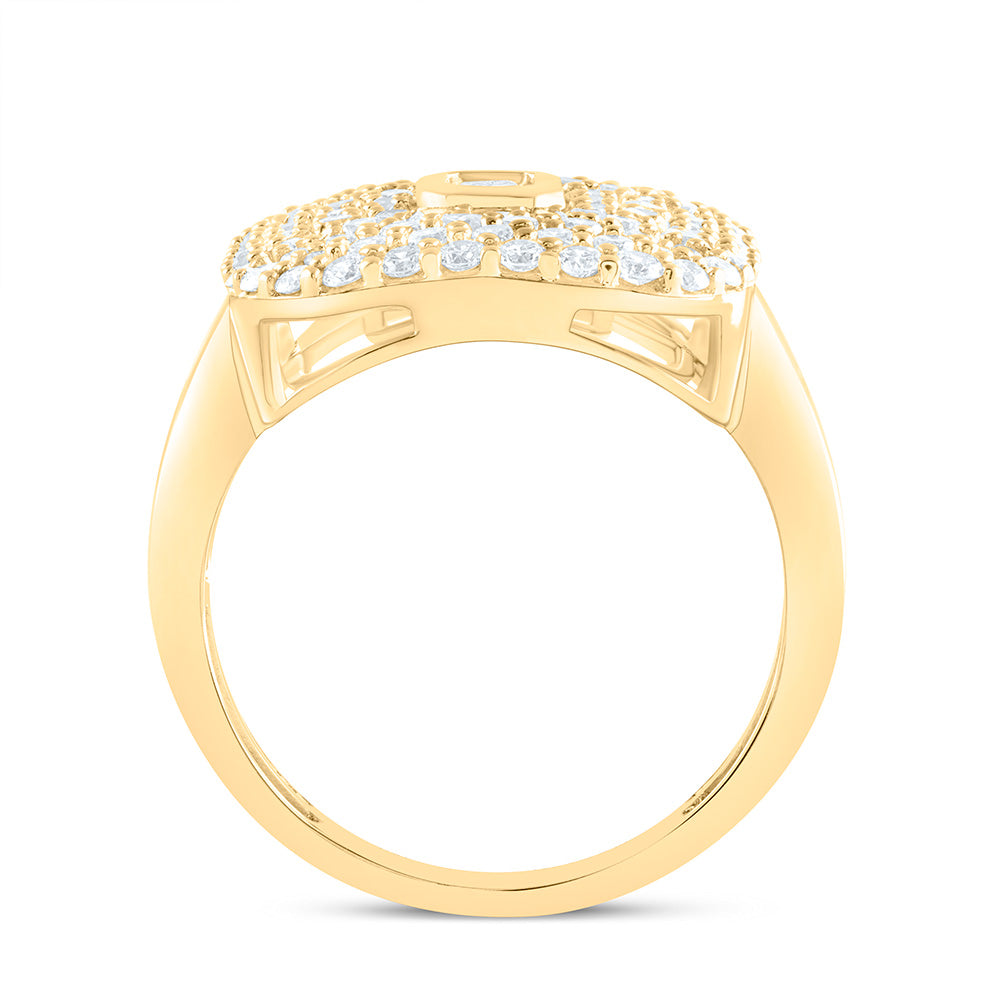 1 5/8CTW-NAT DIA ANA M 1/5CTW-CEM FASHION CUSHION RING Daisy Joyeria