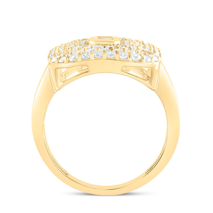 1 5/8CTW-NAT DIA ANA M 1/5CTW-CEM FASHION CUSHION RING Daisy Joyeria
